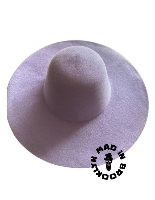 Lavander 70% rabbit / wool fur felt capeline western weight 220 grams, 12 cm brim. BULK orders can be arranged. please contact us dire