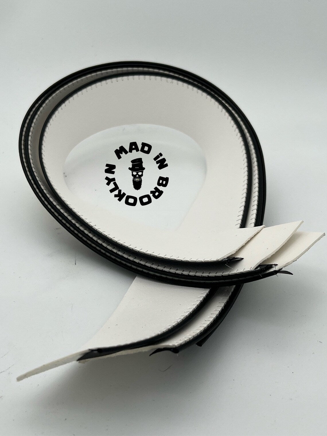 1 Leather hat sweatband white