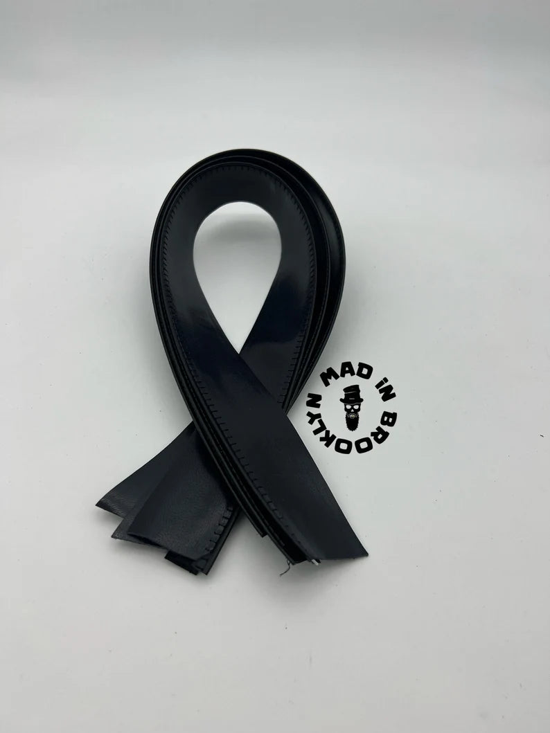 1 lamb leather hat sweatband blue navy