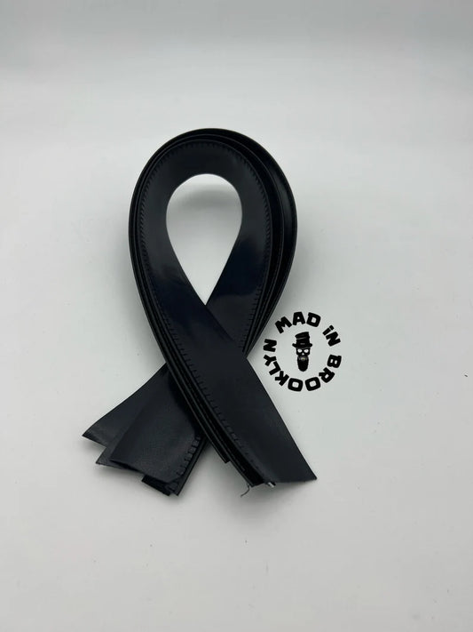 1 lamb leather hat sweatband blue navy