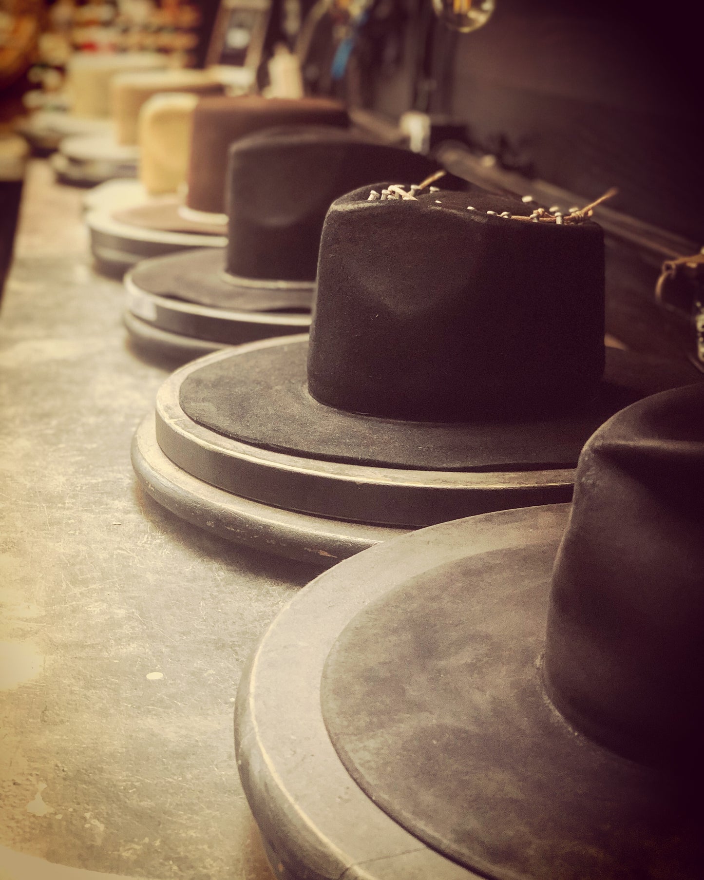 A fedora with a bow  1 day hat workshop