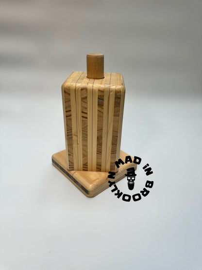 Hat making wooden tool, block spinner