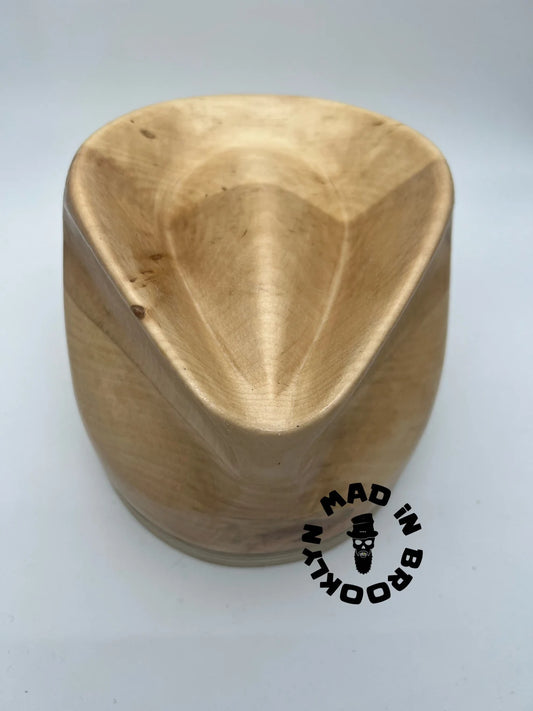 Wooden Hat block tear drop , fedora hat making /millinery
