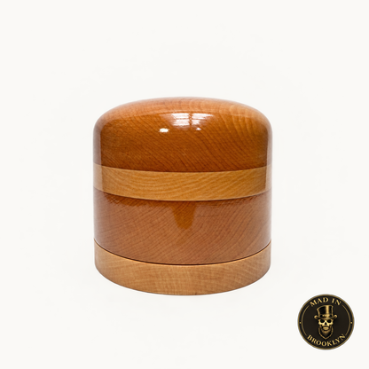No. 52 Flat-Top Open-Crown Wooden Hat Block, alternate front view