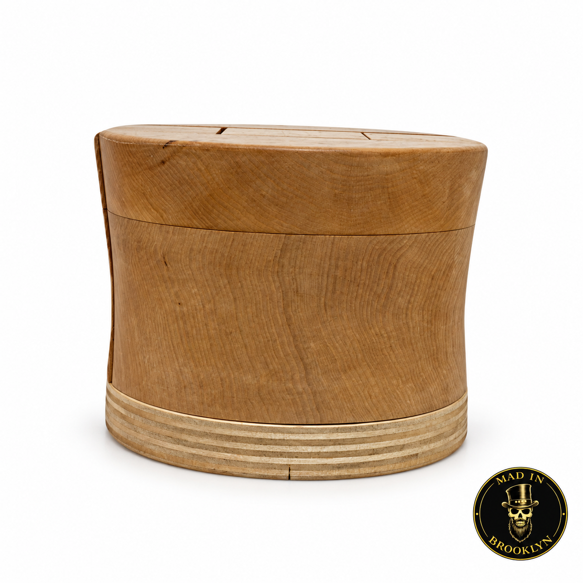 Five-piece top hat wooden block, side view