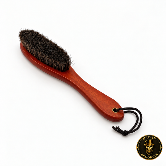 Wooden horsehair brush for cleaning felt fedora and cowboy hats